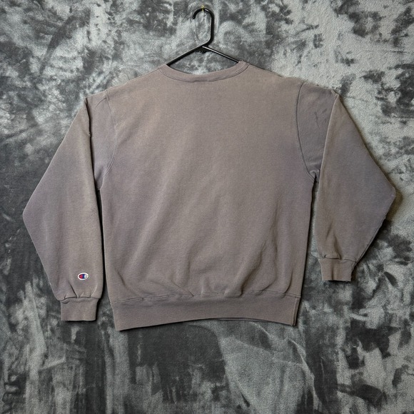 Vintage Champion Faded Long Sleeve Gray Pullover Size Large - Picture 7 of 7